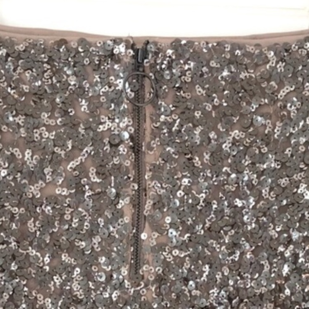 Free People Zip front gold sequin mini skirt XS - Picture 10 of 10